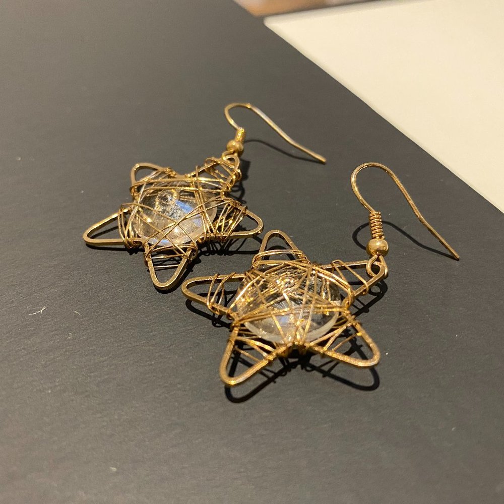 Y2K New Handmade Crystal Star Earring